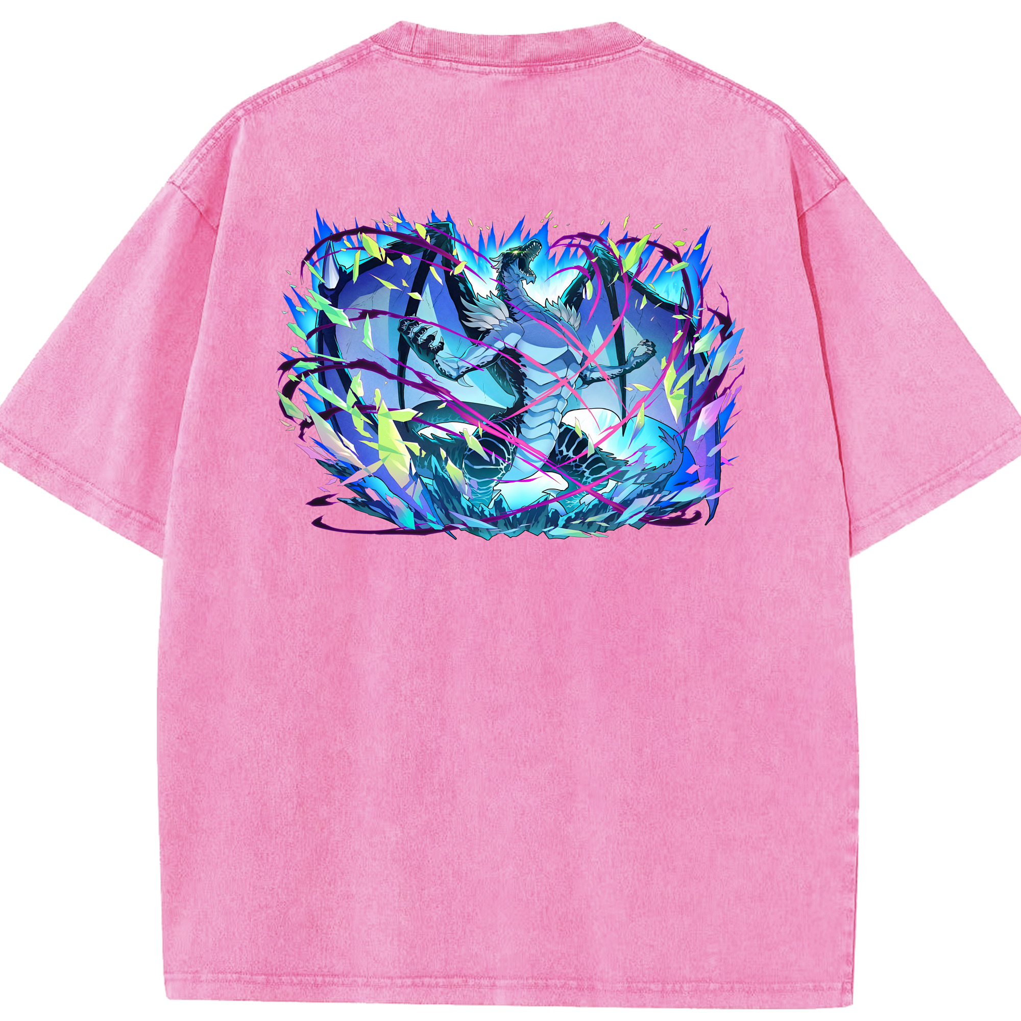 （画像用） 転スラ Regarding Reincarnated to Slime 綿100% ヴィンテージ風 半袖Tシャツ（背面プリント）